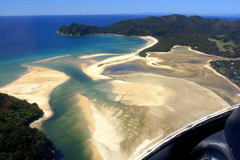 View of the Abel Tasman from your helicopter